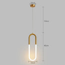 Modern gold ring pendant lights dining room minimalist led fixture