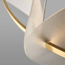 Modern gold ring white acrylic petal pendant light dining room