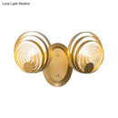 Modern gold ripple glass wall light for living room light fixture