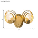 Modern gold ripple glass wall light for living room light fixture