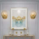 Modern gold ripple glass wall light for living room light fixture