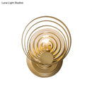 Modern gold ripple glass wall light for living room light fixture