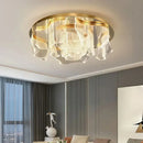 Modern gold ripple led ceiling chandeliers for luxury dining room
