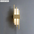 Modern gold rod led wall light stairway sconce 110v-120v