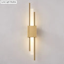 Modern gold rod led wall light stairway sconce 110v-120v