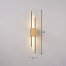 Modern gold rod led wall light stairway sconce 110v-120v