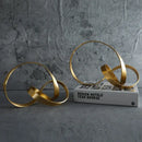 Modern gold rope knot metal sculpture living room home decor