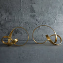 Modern gold rope knot metal sculpture living room home decor
