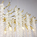 Modern gold round crystal branches chandelier dining room light