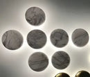 Modern gold round led wall lamps living room minimalist art