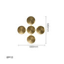 Modern gold round led wall lamps living room minimalist art