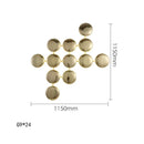 Modern gold round led wall lamps living room minimalist art