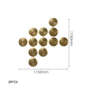 Modern gold round led wall lamps living room minimalist art