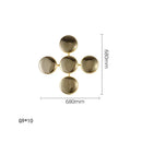 Modern gold round led wall lamps living room minimalist art