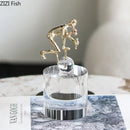 Modern gold runner crystal sculpture abstract statue living room decor