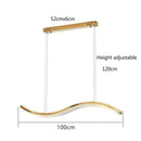 Modern gold s-shaped decorbites crystal led pendant dining room light