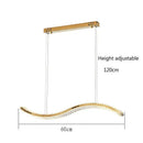 Modern gold s-shaped decorbites crystal led pendant dining room light