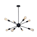 Modern gold satellite pendant light living room starburst chandelier