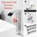 Modern gold sensor waterfall basin faucet bathroom hot cold mixer