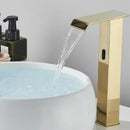 Modern gold sensor waterfall basin faucet bathroom hot cold mixer