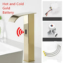 Modern gold sensor waterfall basin faucet bathroom hot cold mixer