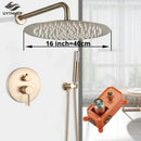 Modern gold shower faucet bathroom rainfall head and hand sprayer