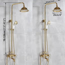 Modern gold shower faucet set with ceramic handles bathroom system