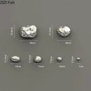 Modern gold & silver 3d stone wall ornaments living room decor