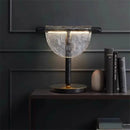 Modern gold & silver amber glass table lamp bedroom decor