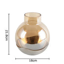 Modern gold & silver amber glass vase living room decor