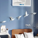 Modern gold & silver bird resin statue wall decor – children's room