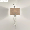 Modern gold & silver branch wall mount light bedroom sconce