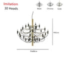 Modern gold & silver chandelier 50 light living room pendant