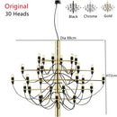 Modern gold & silver chandelier 50 light living room pendant