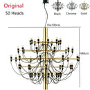 Modern gold & silver chandelier 50 light living room pendant