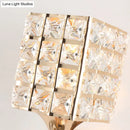 Modern gold & silver clear crystal wall light fixture bedroom
