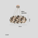 Modern gold & silver crystal dimmable led chandelier dining room