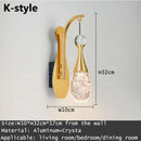 Modern gold & silver crystal led wall sconce bedroom light