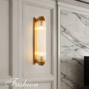 Modern gold & silver crystal wall lamp bedroom sconce