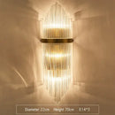 Modern gold & silver crystal wall lamp bedroom sconce