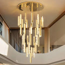 Modern gold & silver decorbites crystal chandelier dining room light
