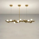 Modern gold & silver dimmable led hanging pendant light dining room