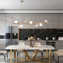 Modern gold & silver dimmable led hanging pendant light dining room