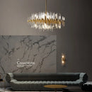 Modern gold & silver e14 led crystal pendant lights dining room