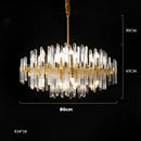 Modern gold & silver e14 led crystal pendant lights dining room