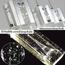 Modern gold & silver eiffel tower bubble crystal led pendant lights