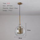 Modern gold & silver honeycomb glass pendant light kitchen fixture