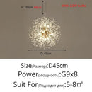 Modern gold & silver led crystal chandelier living room burst light