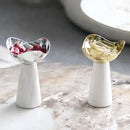 Modern gold & silver marble dessert bowl dining room snack plate