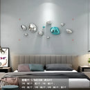 Modern gold & silver metallic rock wall hanging ornaments living room